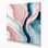 Aquarelle abstraite 66, art mural sur toile rose