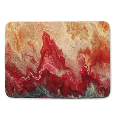 Tapis de bain à vagues abstraites