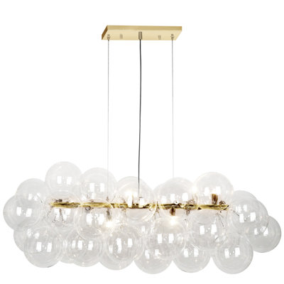 Luminaire suspendu linéaire à 10 lumières pour îlot de cuisine Metairie