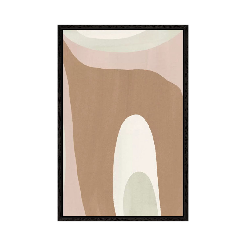 Elegant Abstraction VIII by Nadia Hassan - Painting on Canvas, 66.04 cm H x 45.72 cm W, Black Framed