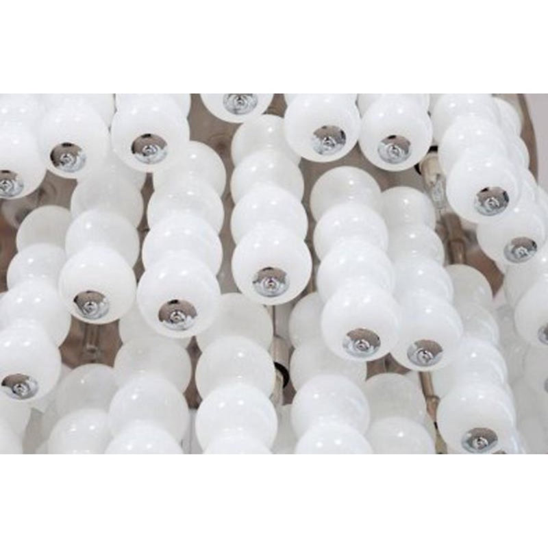 Lustre en laiton 8 lumières Murana, Noir chromé, Clair, 36” Length x 36” Width x 45” Height