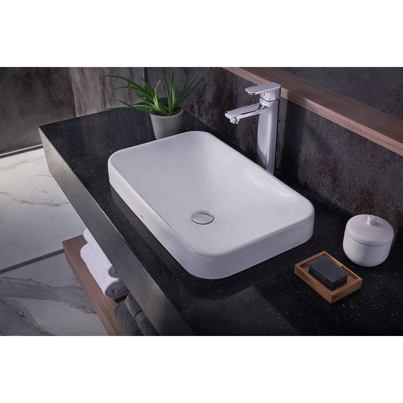 Lavabo de salle de bain vasque rectangulaire TOTO® Arvina ™ 23 "avec CEFIONTECT, coton blanc