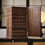 Armoire à bijoux rectangulaire en bois massif noisette
