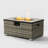 Rattan Fire Pit Table With Tank Holder And Ceramic Tile Tabletop-1313455352