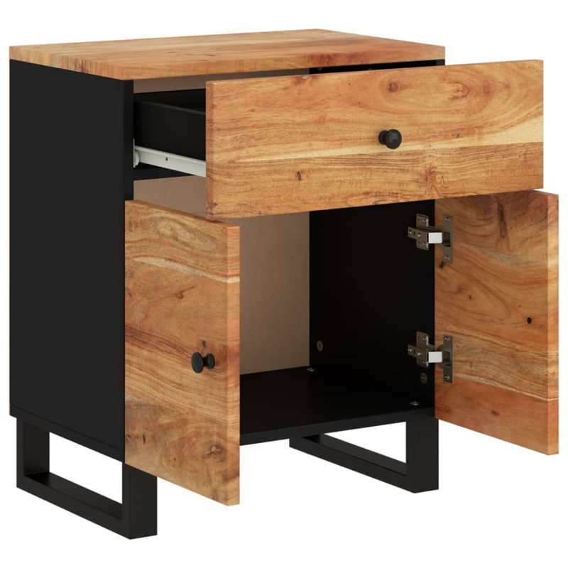 Melksham 50cm W Metal Bedside Table