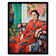 Serious Pattern Clasher Woman Posing For Portrait Painting - Single Picture Frame Print