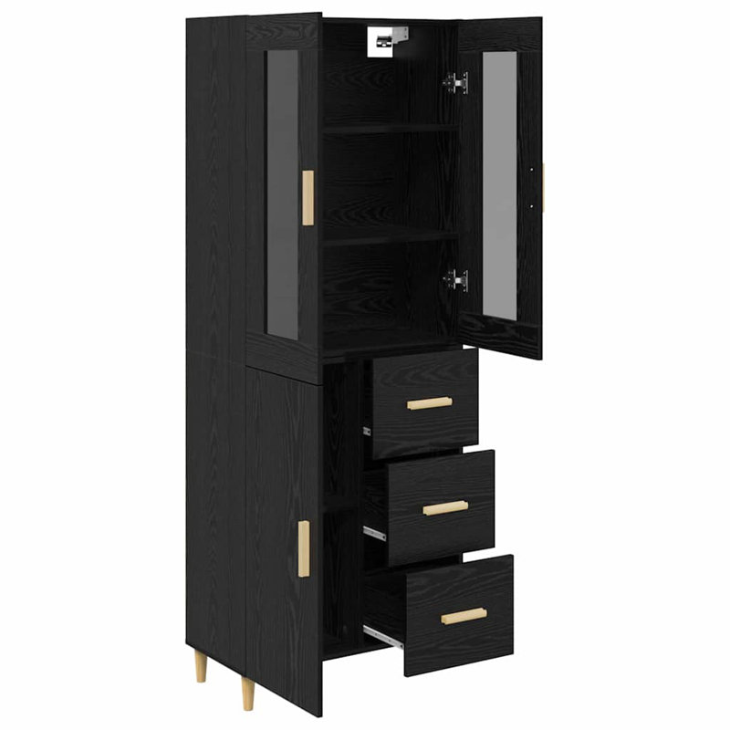69.5cm Sideboard, Black Oak