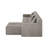  113.4" Cloud Modular Sofa with Ottoman, Deep Seat Corduroy Couch for Living Room, No Assembly Required-1555678264
