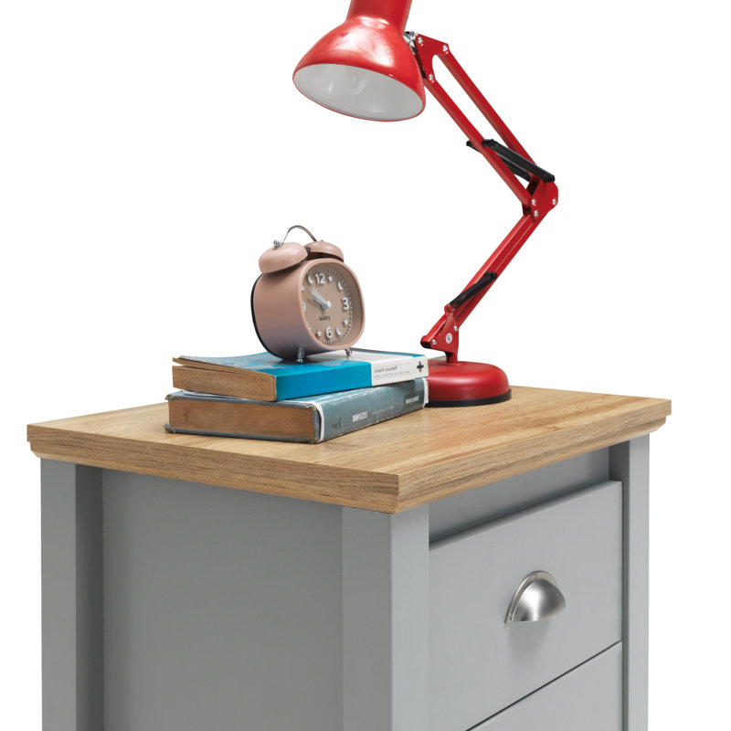 Natalie 46cm W Manufactured Wood Bedside Table