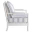 Fauteuil d'appoint à rayures blanches et bleu marine