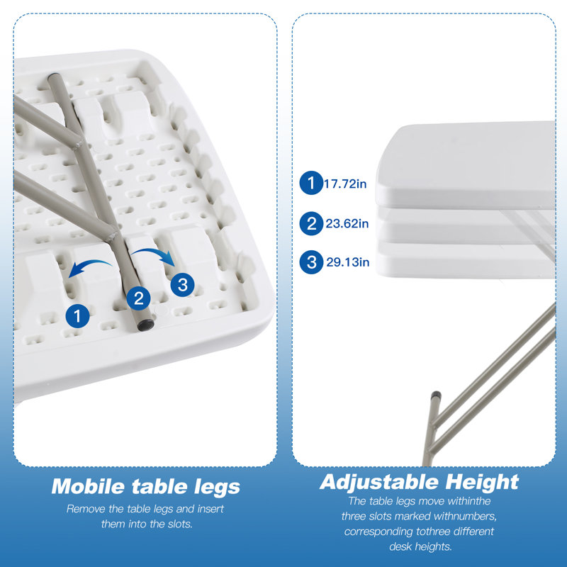 30.31“ Plastic Rectangular Folding Table