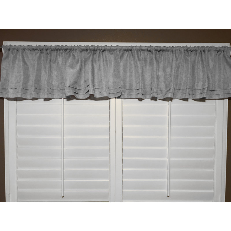 Piaf Tailored Window Valance, Silver