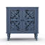 Buffet 31,5 "vintage sculpté avec tablettes réglables et pieds en bois massif, bleu-1704373998