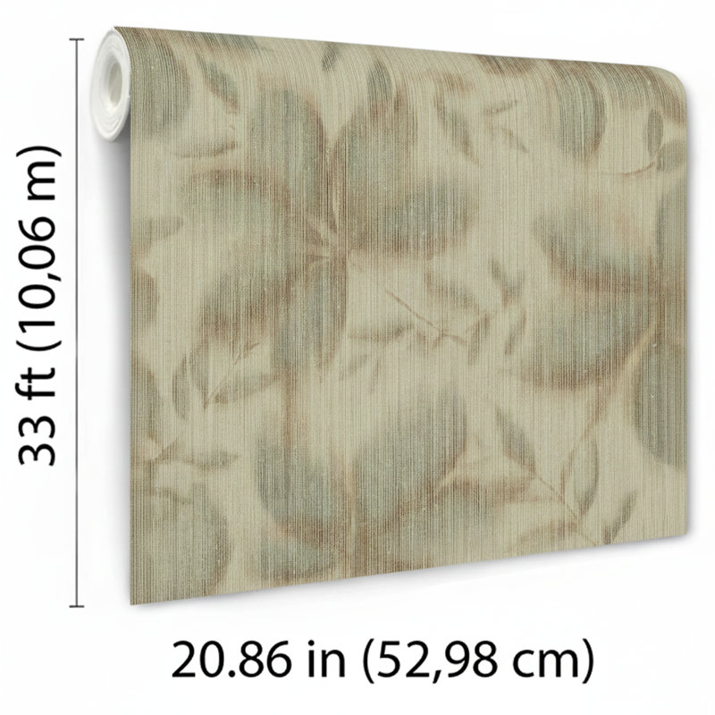 Papier peint vélin, Vert olive