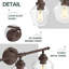 Abat-jour en verre transparent à 3 lumières pour salle de bain, bronze huilé-641887710-641887704-641887708