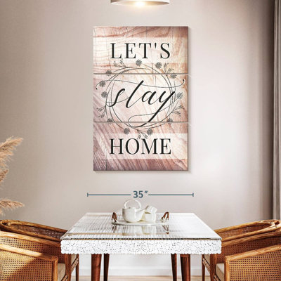 Plaque murale Kema Let's Stay Home Wreath