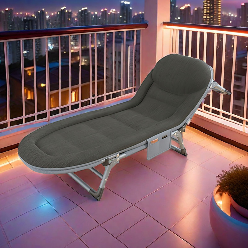 Nilufar 195cm Long Reclining Single Chaise with Cushions