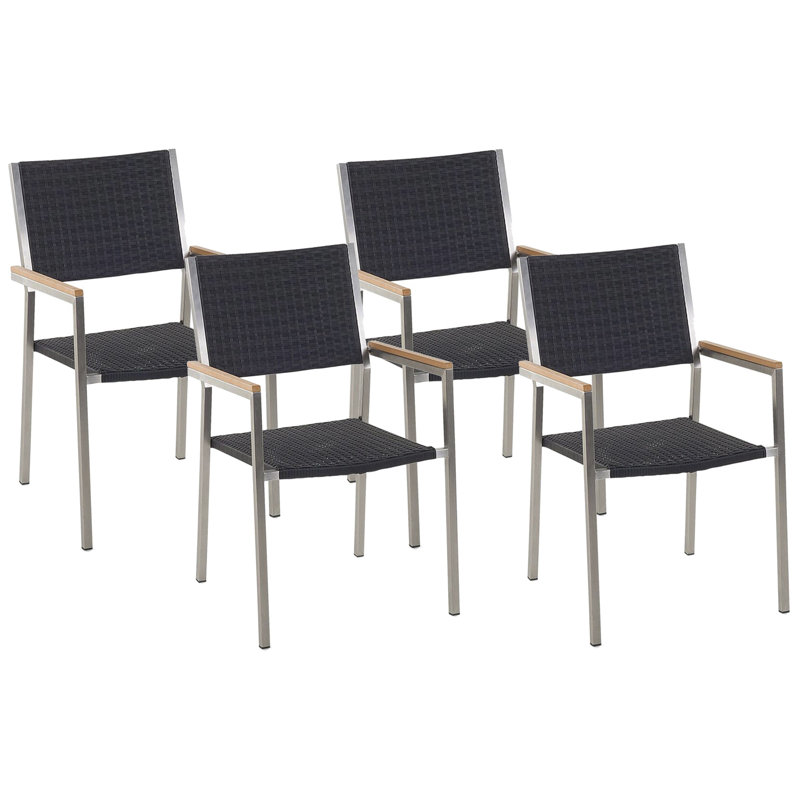 Fagen Stacking Patio Dining Armchair with Cushion