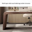 Bureau d'écriture rectangulaire en cuir kaki 70,87 "à 3 tiroirs-1218435249