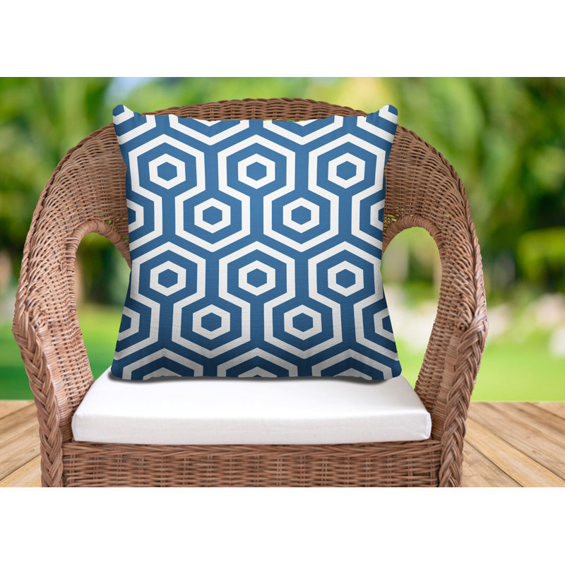 Housse et insert de coussin décoratif extérieur Hilton, H 17 po x l 17 po, Pigeon bleu