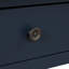 Console en bois de pin massif 48 po, table d'appoint moderne avec 3 tiroirs de rangement et 2 tablettes. Facile à assembler (bleu marine + plateau brun (ancien SKU: W120246667