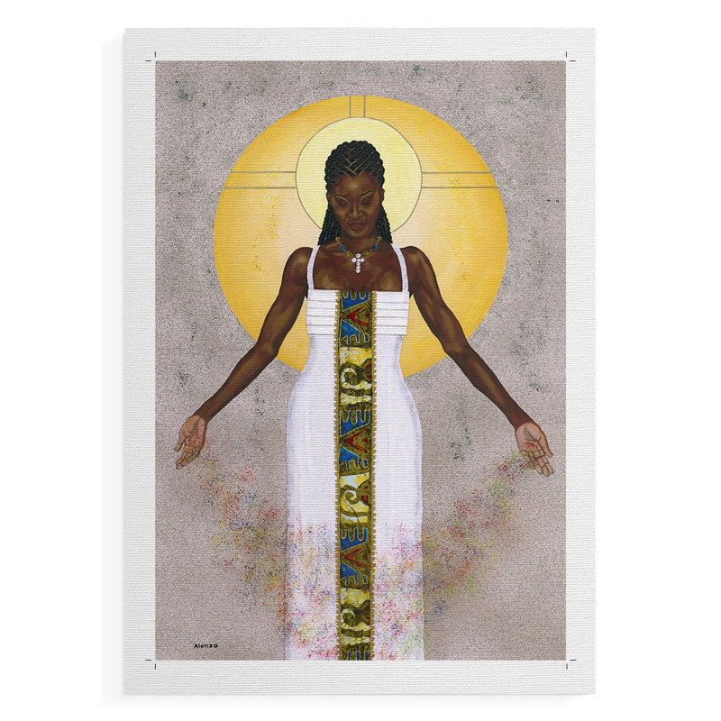«Her Peace», reproduction d'art en toile seulement - non encadrée, H 18 po x l 12 po