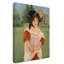 «Spring Margot debout dans un jardin 1900» par Mary Cassatt, reproduction de peinture à l'huile sur toile tendue-1939366053