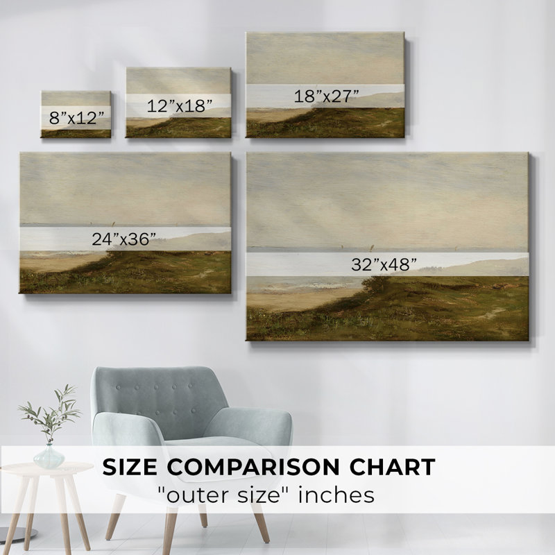 Paysage rétro - DCCXCV sur toile, H 13 po x l 19 po