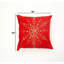 Coussin décoratif | Coussin brodé en forme de flocon de neige | 18 x 18 po