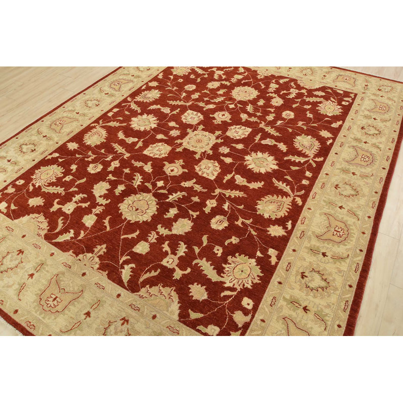 Tapis rouge en laine New Age Myhia One-of-a-Kind 8 pi 1 po x 9 pi 11 po