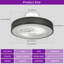 Ventilateur de plafond intelligent sans lame à DEL à 5 pales de 19,6 po avec télécommande et ensemble d'éclairage Blodgett-1150476453