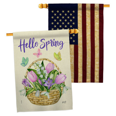 Drapeau de maison à 2 côtés en polyester / mélange de polyester 40 x 28 po