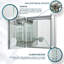 Armoire à pharmacie à DEL avec désembueur, gradateur, miroir grossissant à DEL réglable 3X, prises électriques Colbey-1157643553