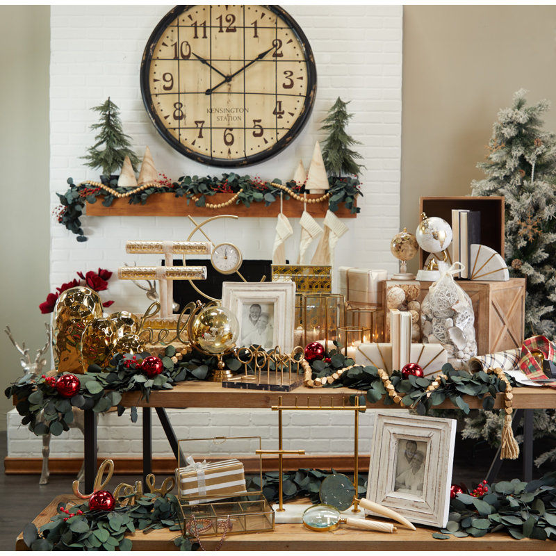 Petit ensemble de globe terrestre en bois de manguier multicolore