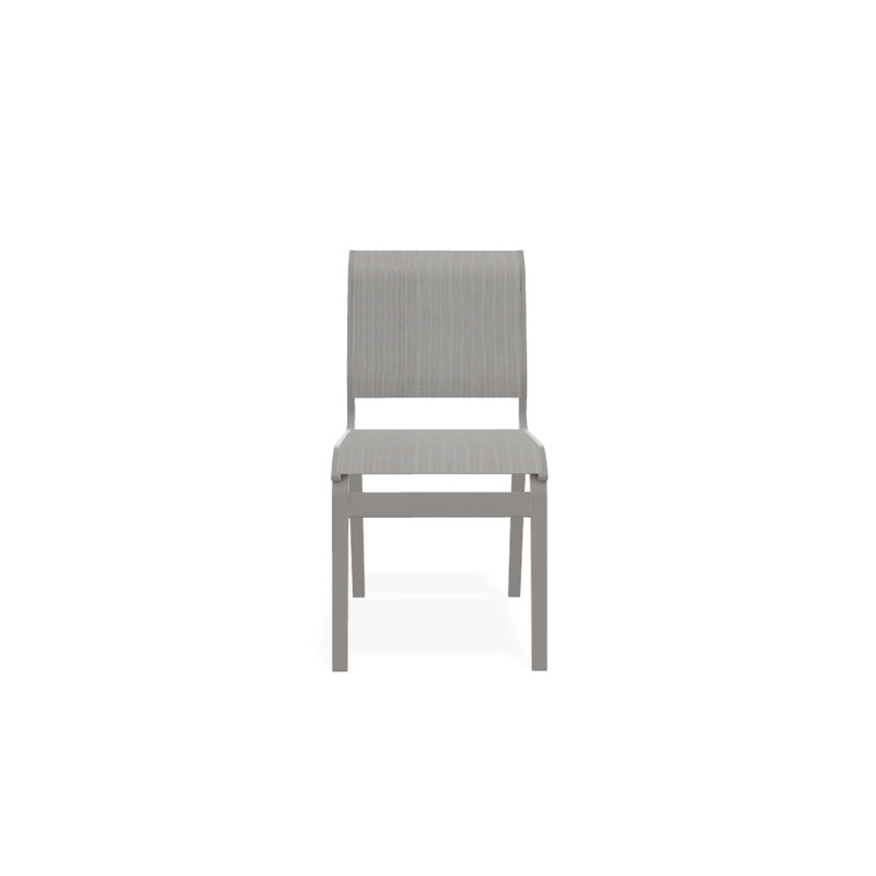Chaise d'appoint de salle à manger Hiraku, Gris chaleureux texturé, Amalfi