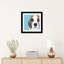 « beagles on aqua, square » par kirstin en bois, impression sur toile-73560132-73560133-73560134