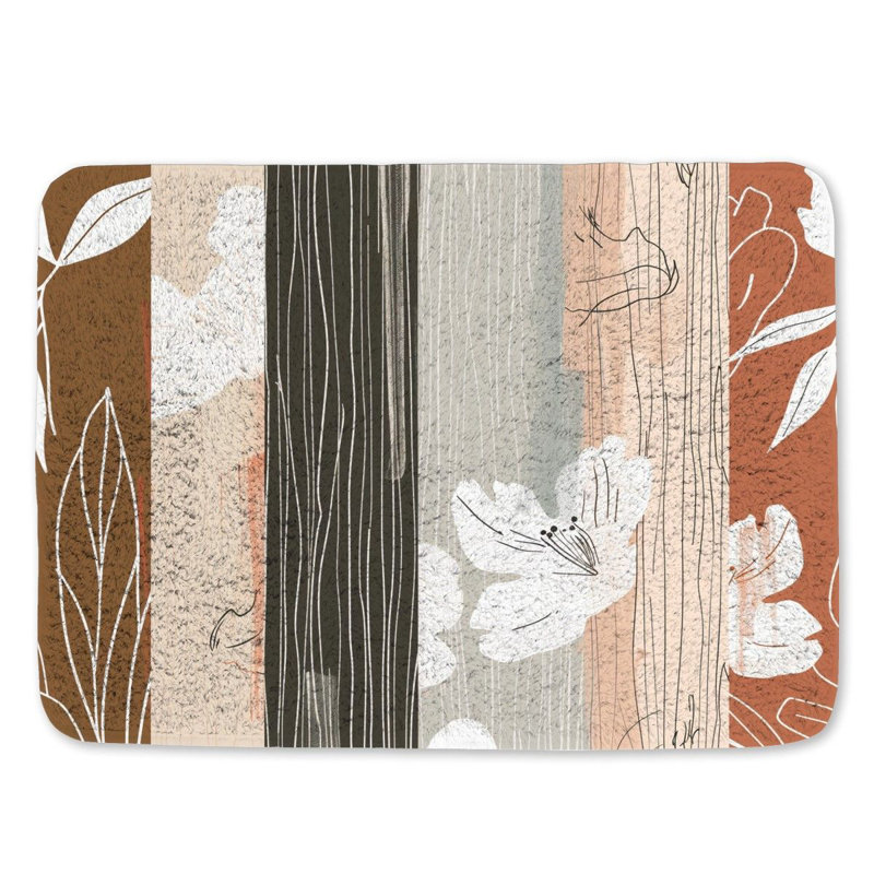Tapis de bain en microfibre / microsuède Borana, L 17 po x L 24 po