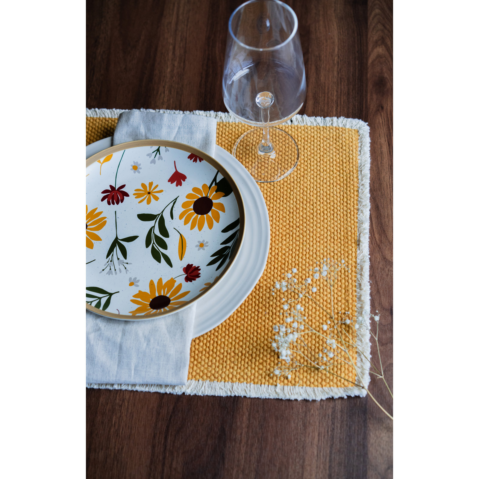 Windmere Placemat Set Of 4, Yellow