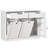 Double Tilt Out Laundry Hamper Cabinet, 43.3" Laundry Storage Cabinet with 2 Removable Baskets, Farmhouse Wooden Hidden Trash Bin Cabinet with Open Shelving-1691123544