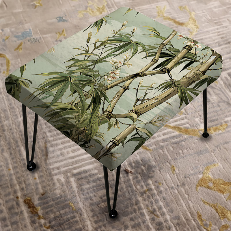 Bamboo Elegance Motif tropical - Repose-pieds rectangulaire Tropical