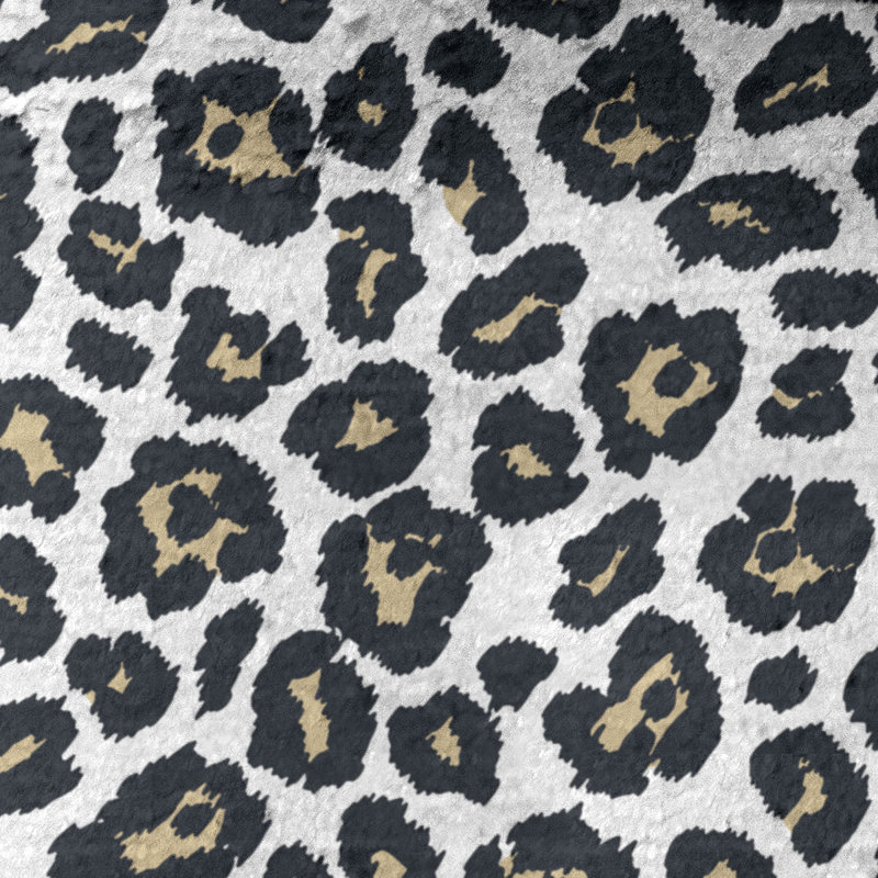 Serviette de plage, Blanc / vieil or / noir, Microfibre