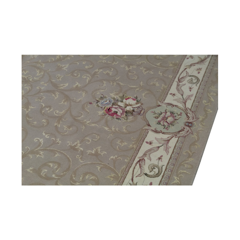 Hand-Knotted High-Quality Gray Area Rug