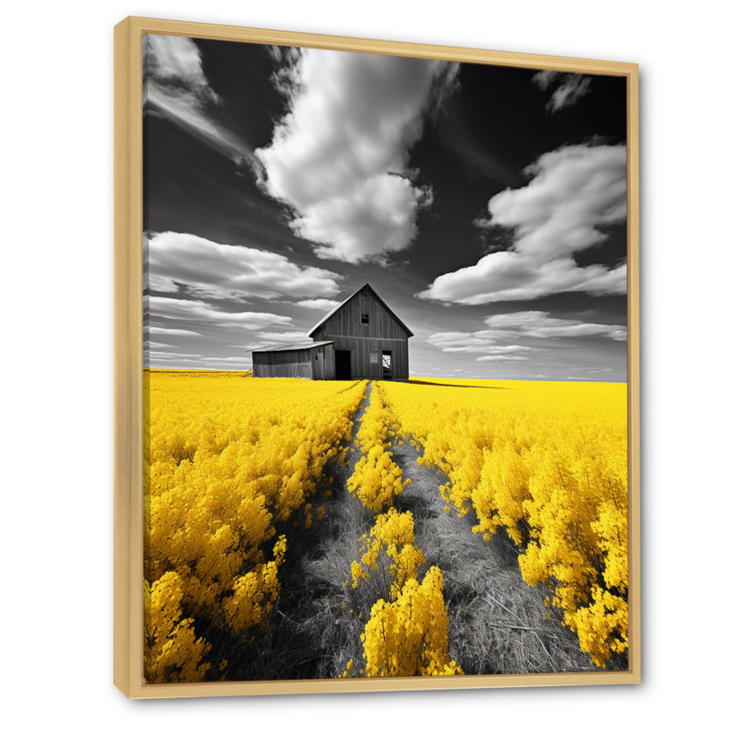 Bodell Barn Harmony In Contrast, impression sur toile, H 40 po x l 30 po x P 1,5 po, Cadre naturel flottant