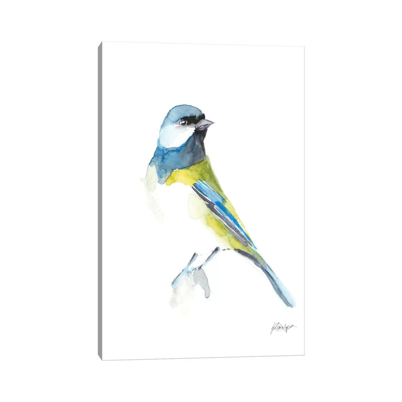 "Aquarelle Songbirds I" par Ethan Harper, reproduction d’art, Toile tendue, H 12 po x l 8 po x P 0,75 po, Pas de tapis