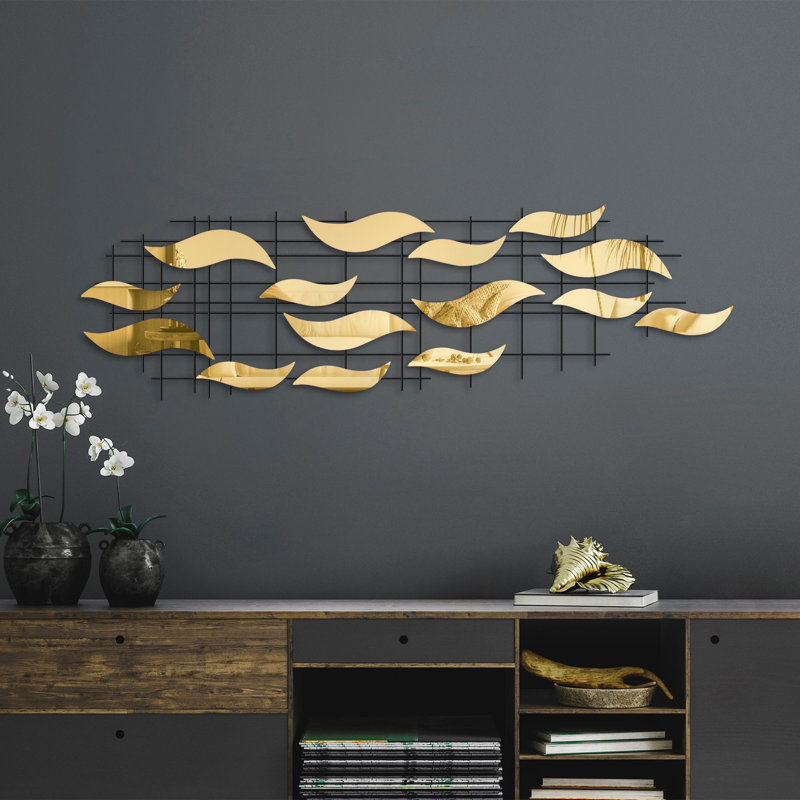 Hand-Painted Decorative Metal Wall Accessory, 27.2 x 16.1 x 2.8 inches | 100% Metal Construction, Thickness: 0.06 inches | Unique Color Variations, Easy Wall Hanging Design | Perfect for Home Decor & Art Displays
