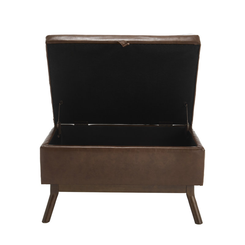 Banc de rangement Mid-Century, Brun