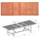 Askey 118'' Rectangular 12 - Person Outdoor Dining Set