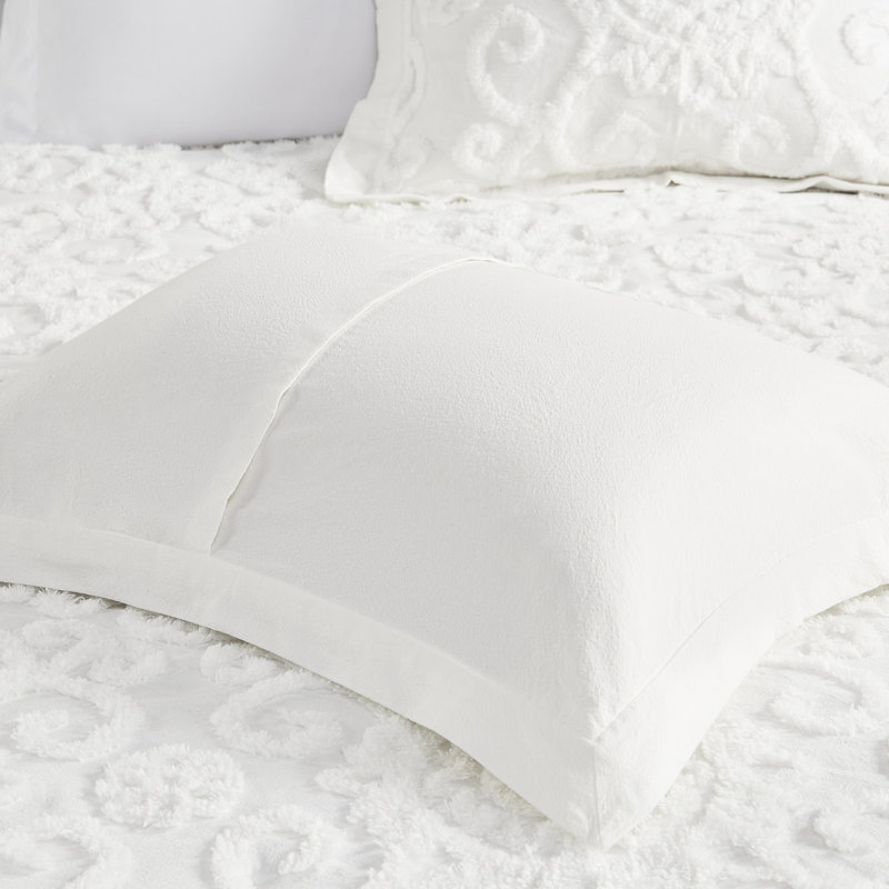 Housse de couette pour très grand lit, 100% coton, avec une charmante qualité naturelle de chenille