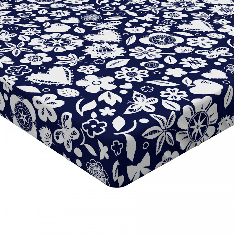 Microfiber Floral Fitted Sheet, Full Fitted Sheet