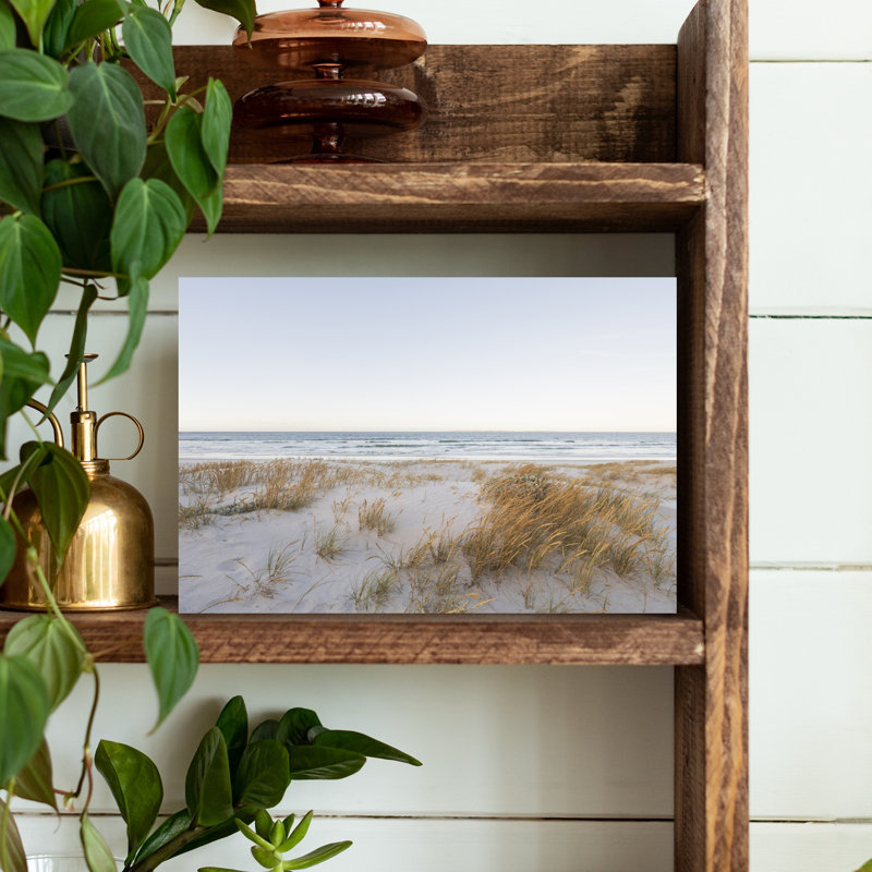 «Serene Coastal Sands Peaceful Serene Tranquil Coastal», art mural, 12" H x 18" W